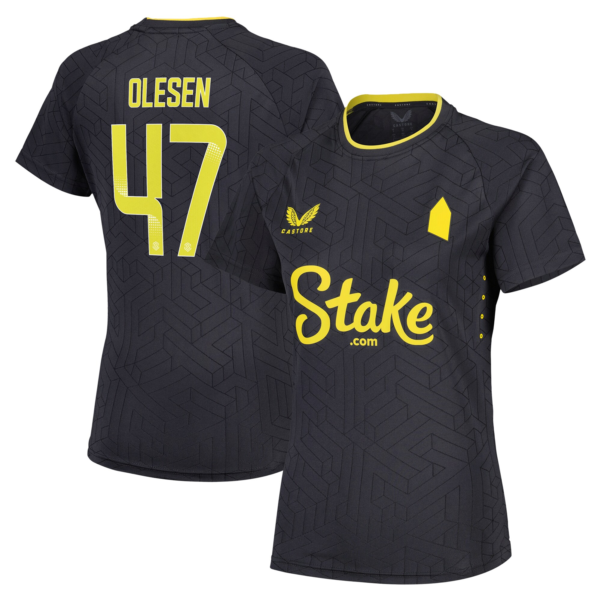 everton wsl castore away pro shirt 2024-25 – womens with olesen 47 printing Collection | Everton FC Jerseys & Footwear