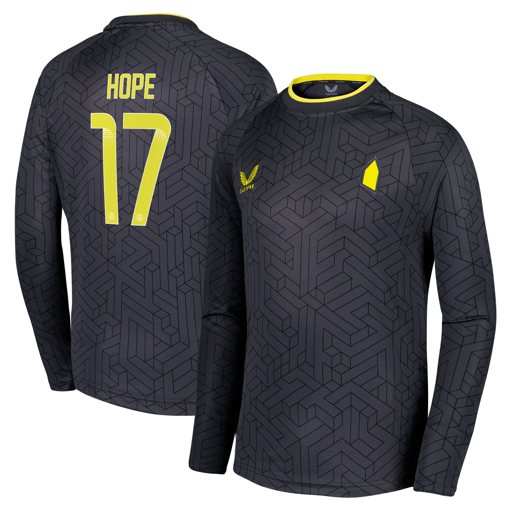 everton wsl castore away shirt 2024-25 – kids – long sleeve with hope 17 printing Collection | Everton FC Jerseys & Footwear