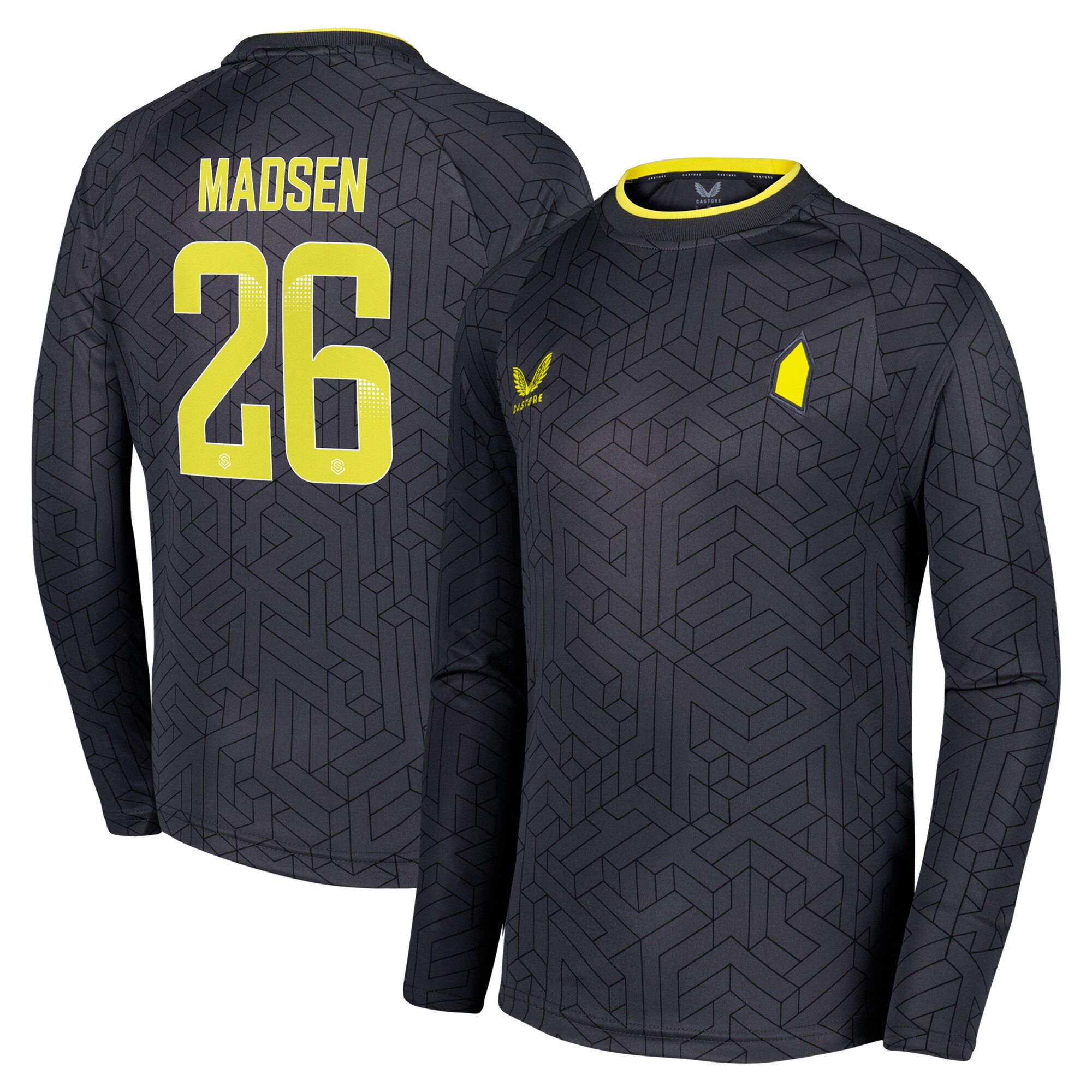 everton wsl castore away shirt 2024-25 – kids – long sleeve with madsen 26 printing Collection | Everton FC Jerseys & Footwear