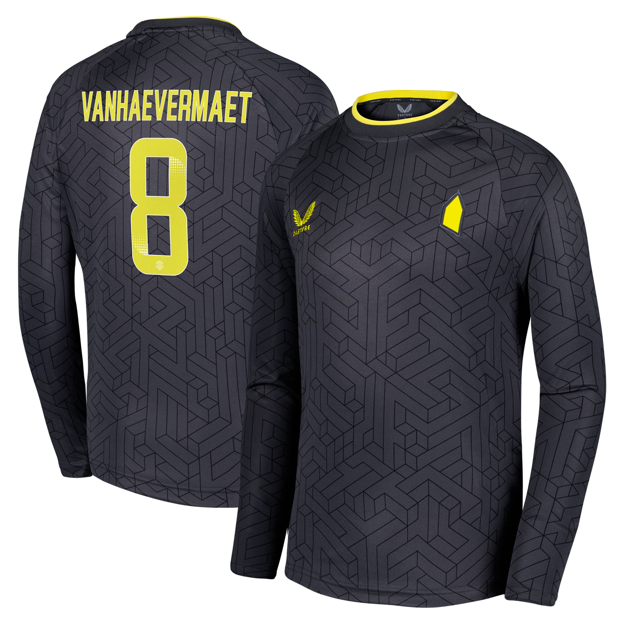 everton wsl castore away shirt 2024-25 – kids – long sleeve with vanhaevermaet 8 printing Collection | Everton FC Jerseys & Footwear