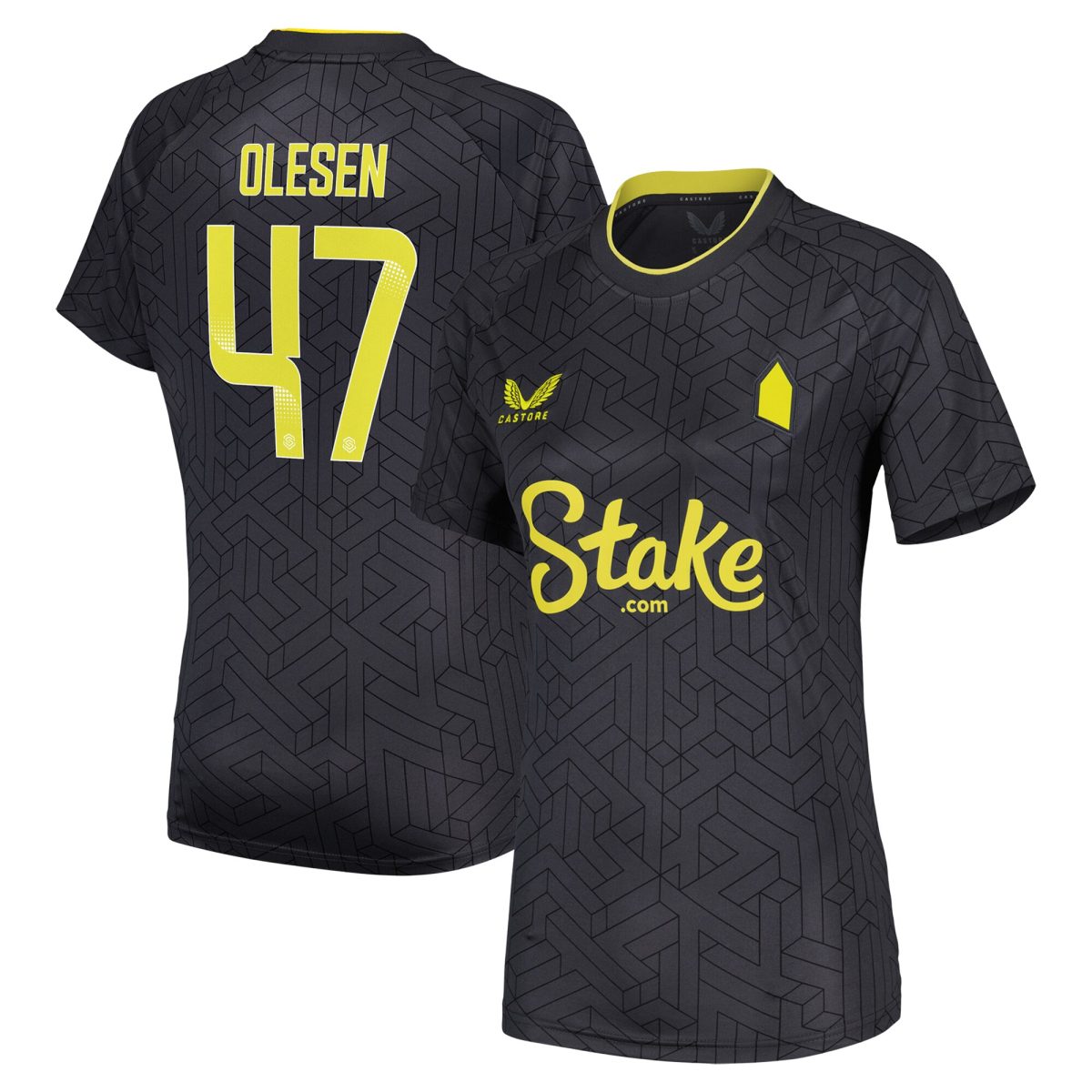 everton wsl castore away shirt 2024-25 – womens with olesen 47 printing Collection | Everton FC Jerseys & Footwear