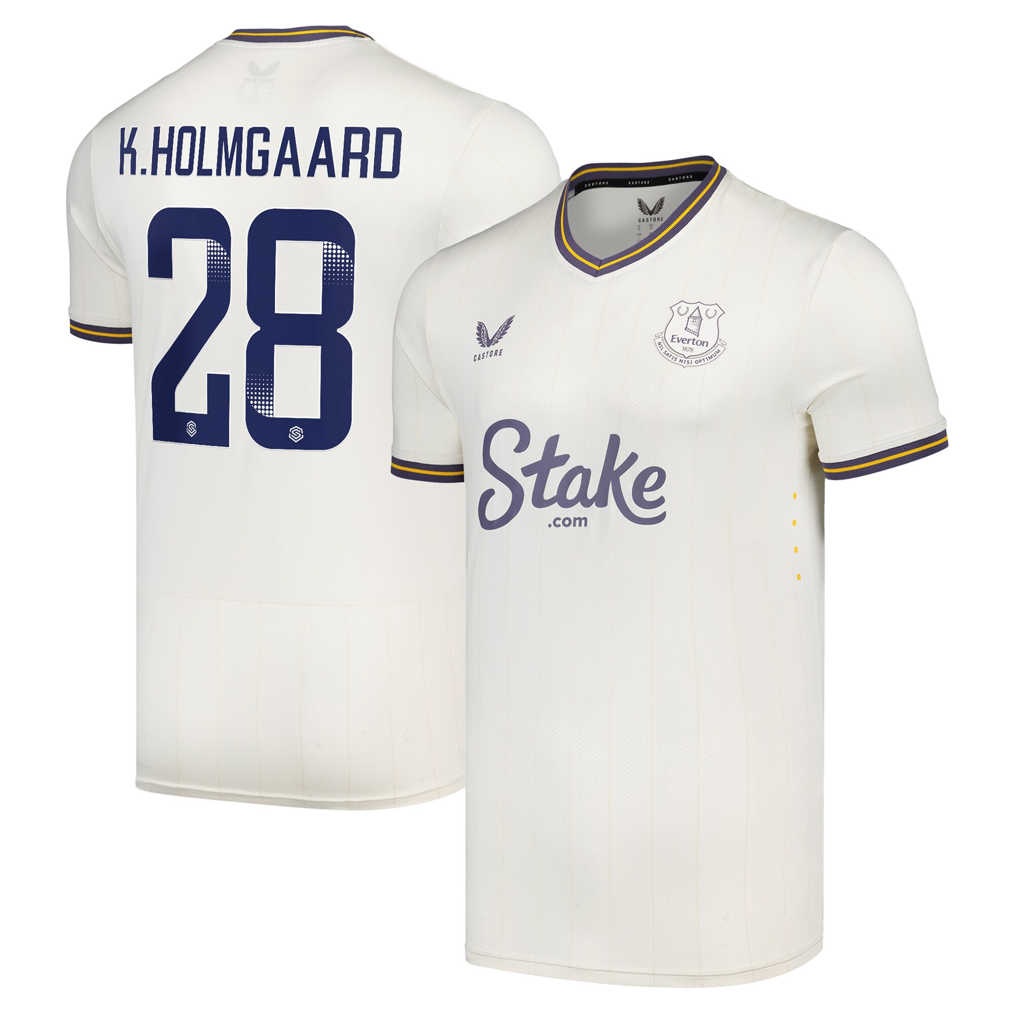 everton wsl castore third pro shirt 2024-25 with k.holmgaard 28 printing Collection | Everton FC Jerseys & Footwear