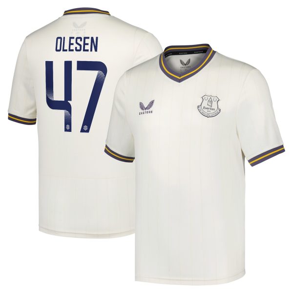 everton wsl castore third shirt 2024-25 – kids with olesen 47 printing Collection | Everton FC Jerseys & Footwear