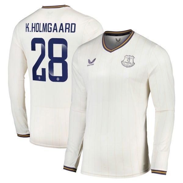 everton wsl castore third shirt 2024-25 – long sleeve – kids with k.holmgaard 28 printing Collection | Everton FC Jerseys & Footwear