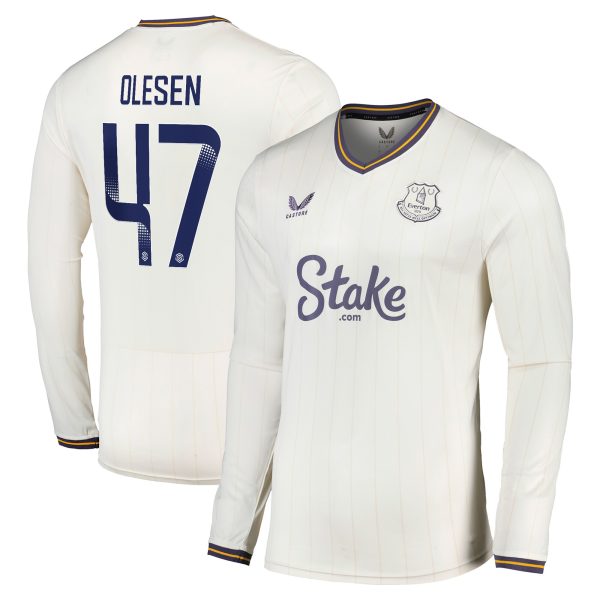 everton wsl castore third shirt 2024-25 – long sleeve with olesen 47 printing Collection | Everton FC Jerseys & Footwear