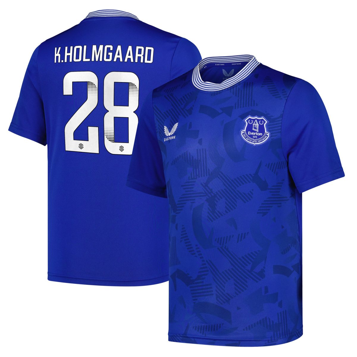 everton wsl home replica shirt 2024-25 – kids with k.holmgaard 28 printing Collection | Everton FC Jerseys & Footwear