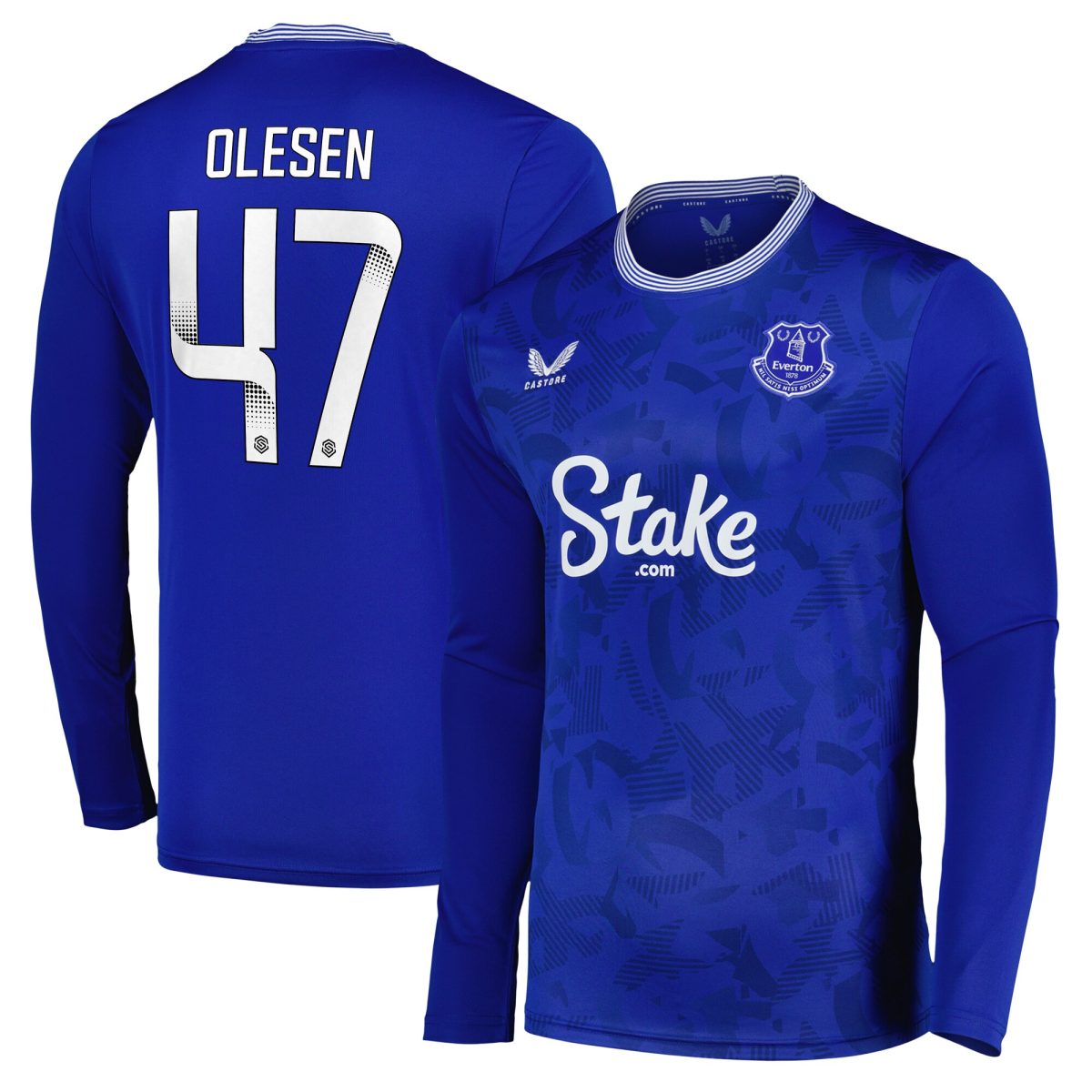 everton wsl home replica shirt 2024-25 – long sleeve with olesen 47 printing Collection | Everton FC Jerseys & Footwear