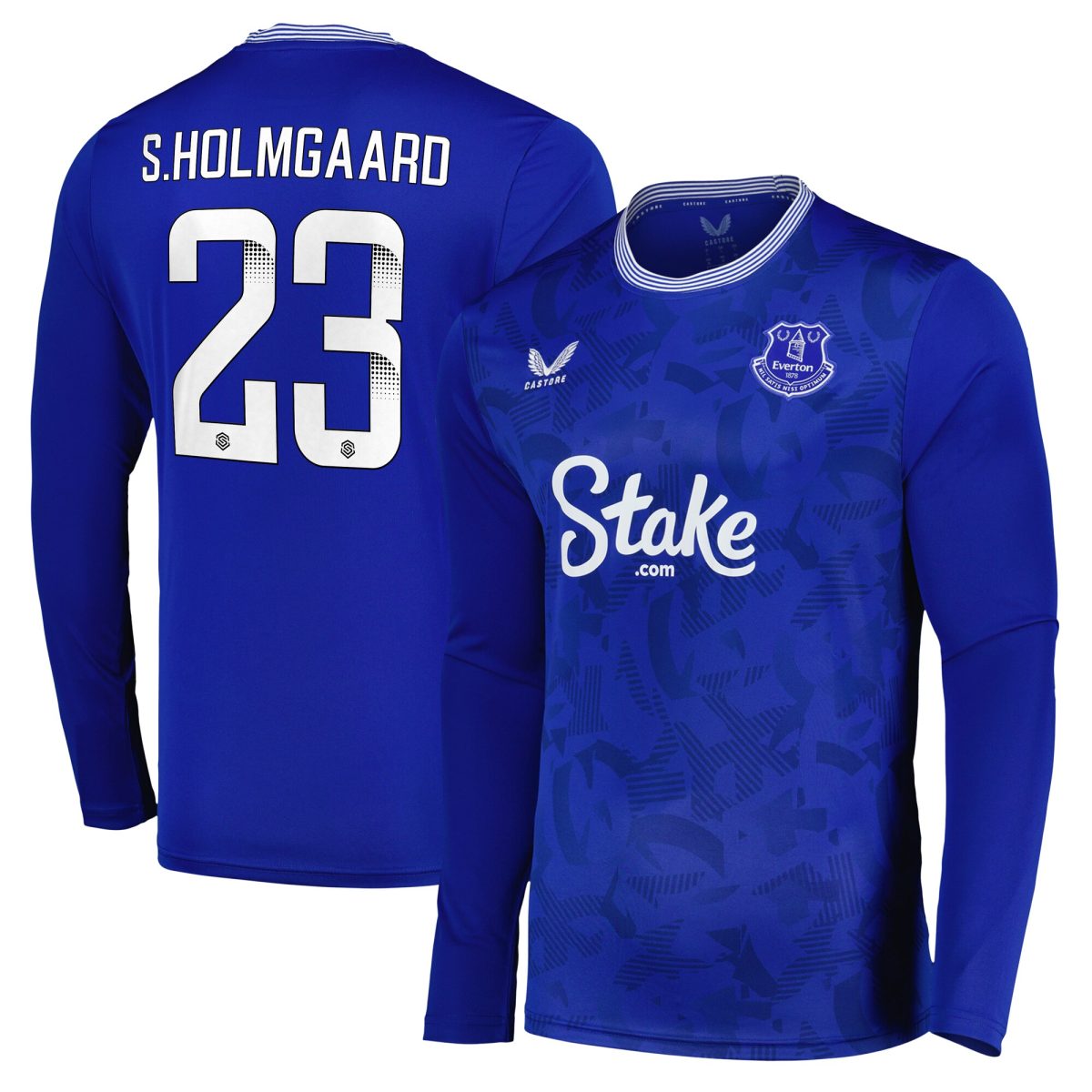 everton wsl home replica shirt 2024-25 – long sleeve with s.holmgaard 23 printing Collection | Everton FC Jerseys & Footwear