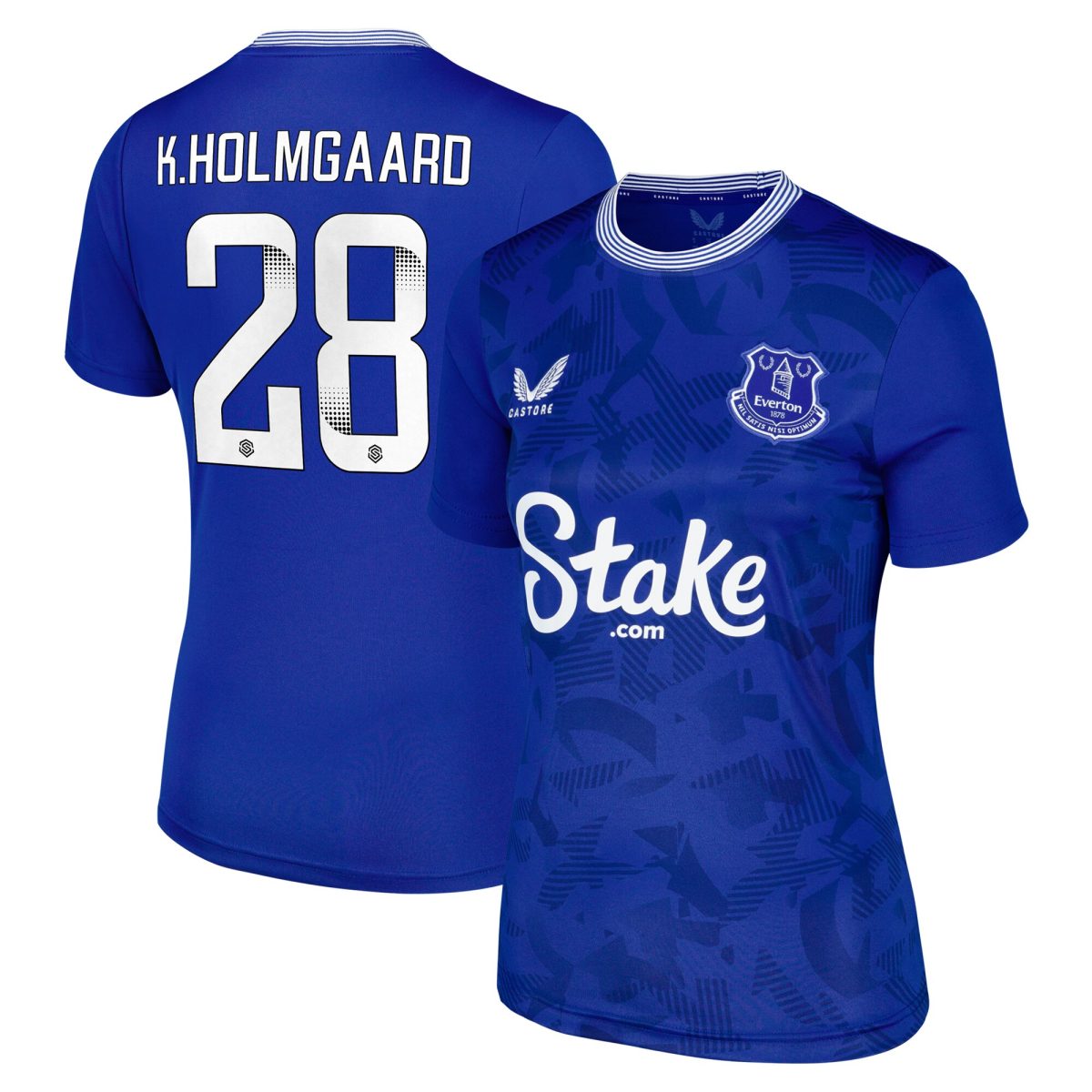 everton wsl home replica shirt 2024-25 – womens with k.holmgaard 28 printing Collection | Everton FC Jerseys & Footwear